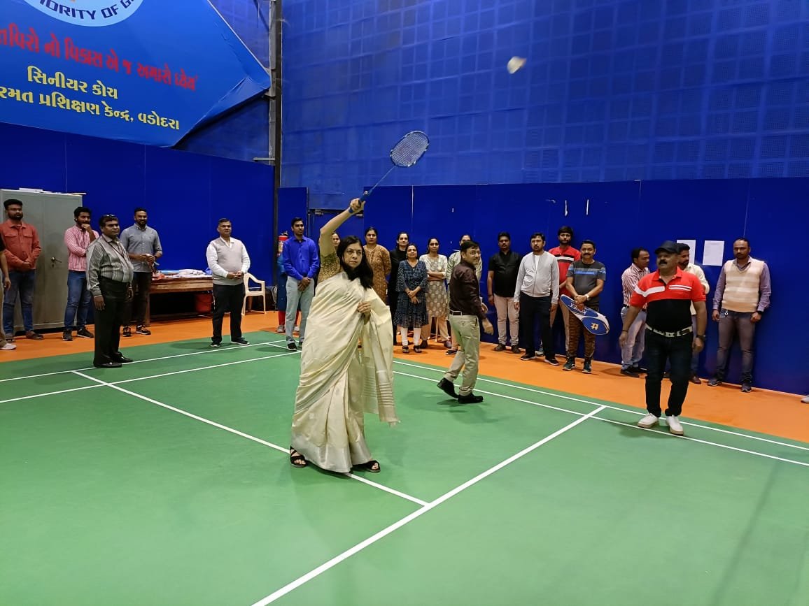 South Gujarat Region Badminton Tournament starts at Vadodara Sports Complex Waghodia road